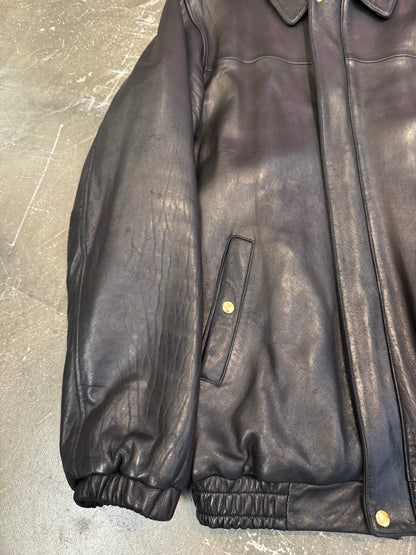 PHENOMENON Black Sheep Leather Long Sleeve Shirt Size M