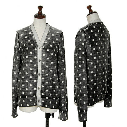COMME des GARCONS Wool Dot Inside-Out Cardigan B/W Size M