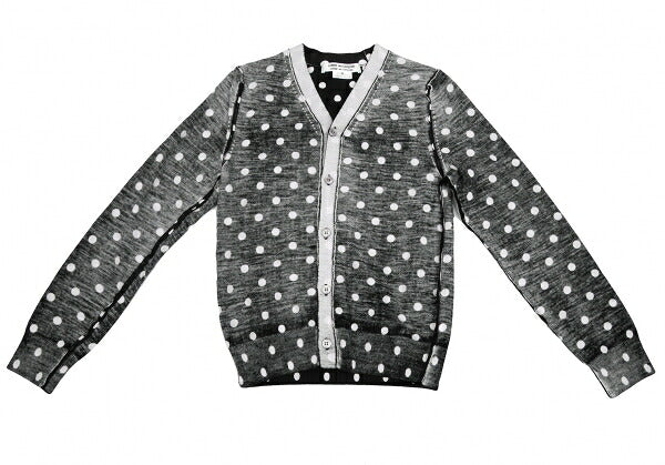 COMME des GARCONS Wool Dot Inside-Out Cardigan B/W Size M