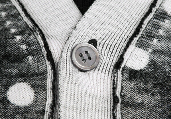COMME des GARCONS Wool Dot Inside-Out Cardigan B/W Size M