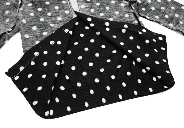 COMME des GARCONS Wool Dot Inside-Out Cardigan B/W Size M