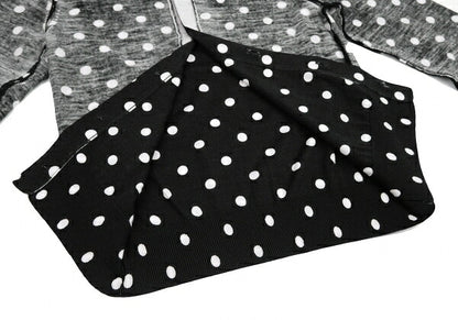 COMME des GARCONS Wool Dot Inside-Out Cardigan B/W Size M