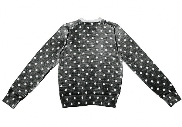COMME des GARCONS Wool Dot Inside-Out Cardigan B/W Size M