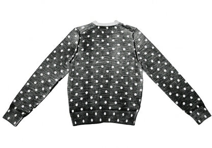 COMME des GARCONS Wool Dot Inside-Out Cardigan B/W Size M
