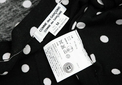 COMME des GARCONS Wool Dot Inside-Out Cardigan B/W Size M