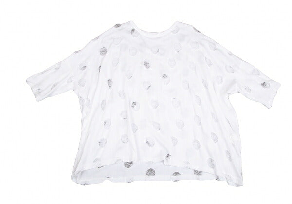 Y's Cotton Hole Design Oversized T-Shirt White Size 2