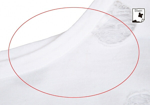 Y's Cotton Hole Design Oversized T-Shirt White Size 2