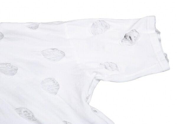 Y's Cotton Hole Design Oversized T-Shirt White Size 2