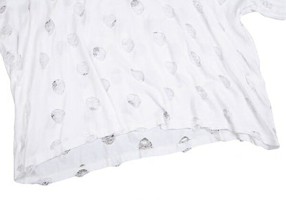 Y's Cotton Hole Design Oversized T-Shirt White Size 2