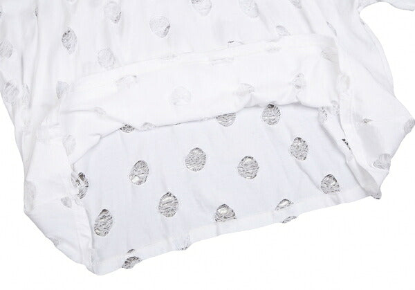 Y's Cotton Hole Design Oversized T-Shirt White Size 2