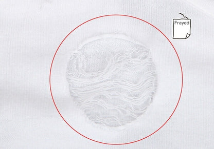 Y's Cotton Hole Design Oversized T-Shirt White Size 2