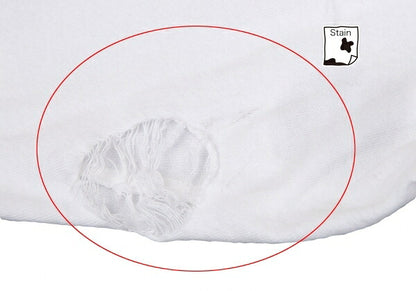 Y's Cotton Hole Design Oversized T-Shirt White Size 2