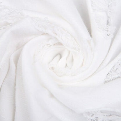 Y's Cotton Hole Design Oversized T-Shirt White Size 2