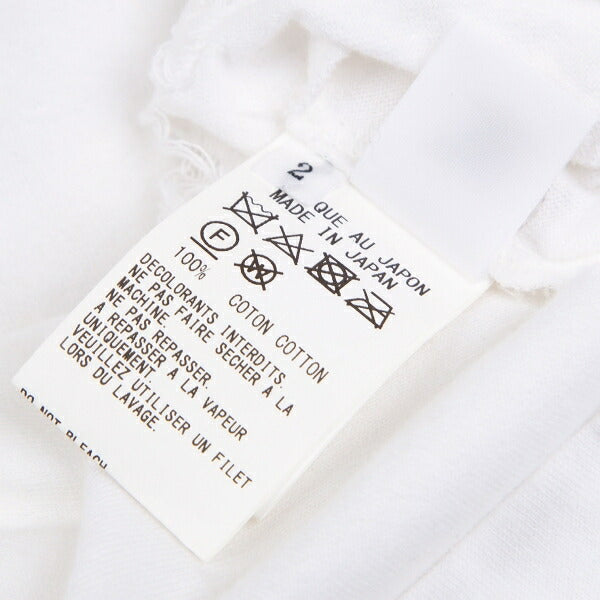 Y's Cotton Hole Design Oversized T-Shirt White Size 2