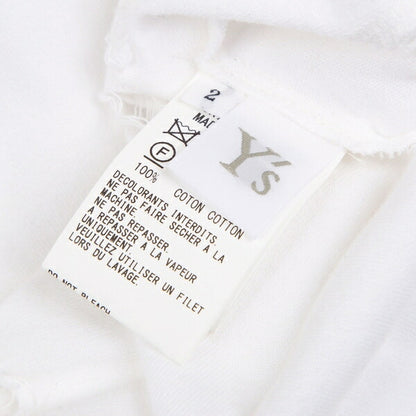 Y's Cotton Hole Design Oversized T-Shirt White Size 2
