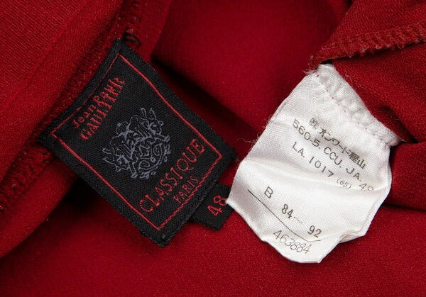 Jean Paul GAULTIER CLASSIQUE Logo Shirt Red Size 48