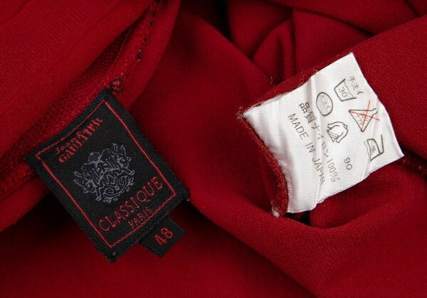 Jean Paul GAULTIER CLASSIQUE Logo Shirt Red Size 48