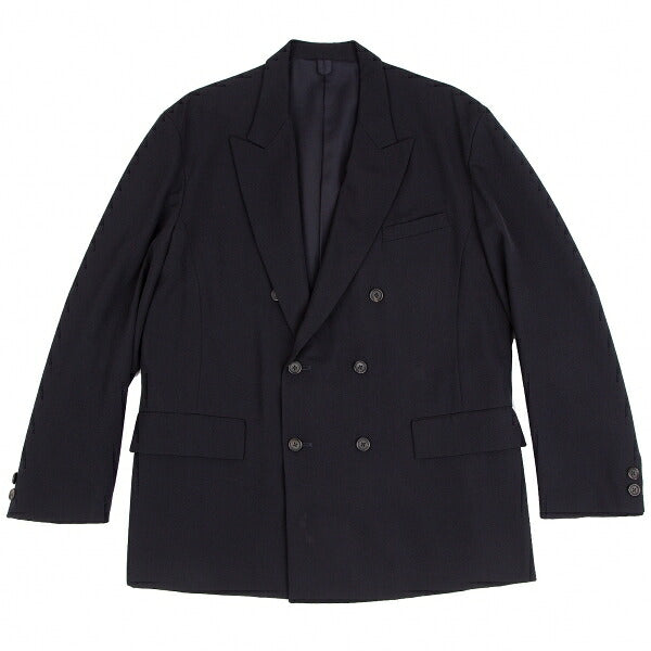 Yohji Yamamoto POUR HOMME Wool Gabardine Jacket Navy Size L