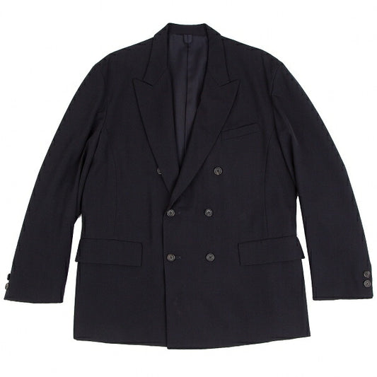 Yohji Yamamoto POUR HOMME Wool Gabardine Jacket Navy Size L