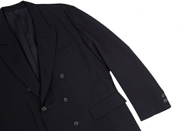 Yohji Yamamoto POUR HOMME Wool Gabardine Jacket Navy Size L