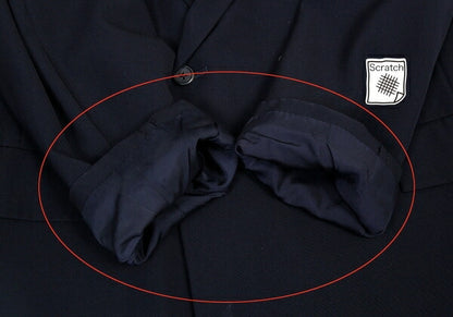 Yohji Yamamoto POUR HOMME Wool Gabardine Jacket Navy Size L