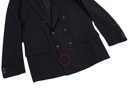 Yohji Yamamoto POUR HOMME Wool Gabardine Jacket Navy Size L