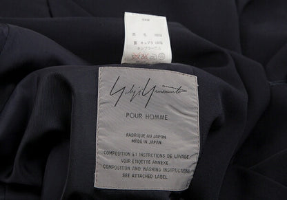 Yohji Yamamoto POUR HOMME Wool Gabardine Jacket Navy Size L