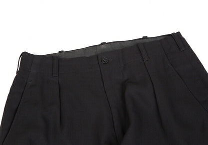 Yohji Yamamoto POUR HOMME Pleated Pants Black Size S