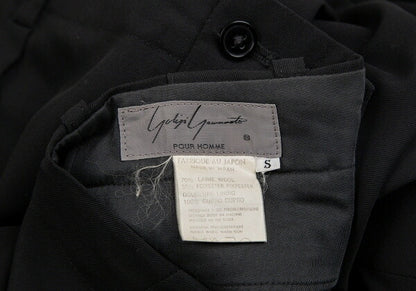 Yohji Yamamoto POUR HOMME Pleated Pants Black Size S