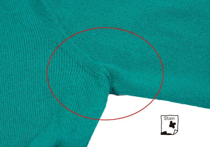 EMPORIO ARMANI Neck Stole Design Sweater Turquoise Size 40