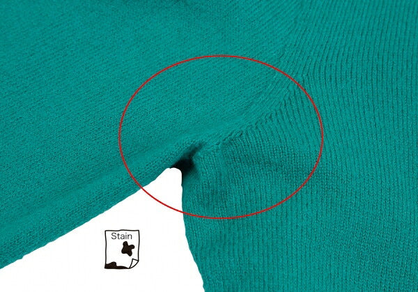EMPORIO ARMANI Neck Stole Design Sweater Turquoise Size 40