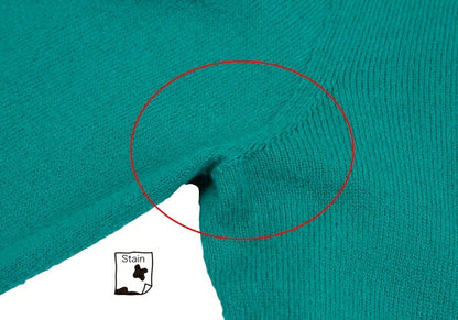 EMPORIO ARMANI Neck Stole Design Sweater Turquoise Size 40