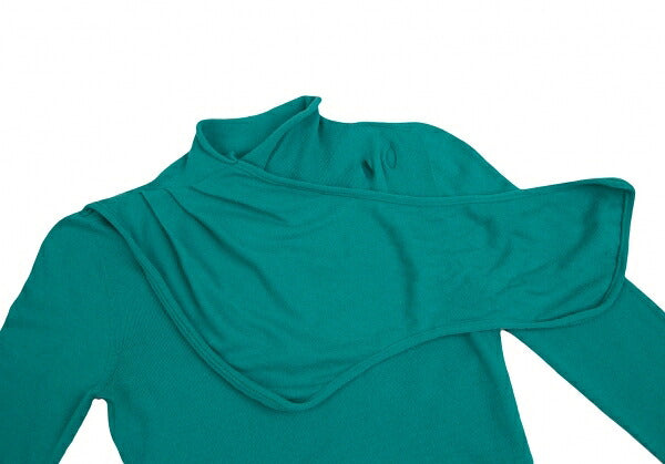 EMPORIO ARMANI Neck Stole Design Sweater Turquoise Size 40