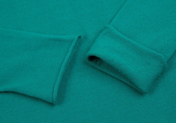 EMPORIO ARMANI Neck Stole Design Sweater Turquoise Size 40