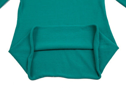 EMPORIO ARMANI Neck Stole Design Sweater Turquoise Size 40