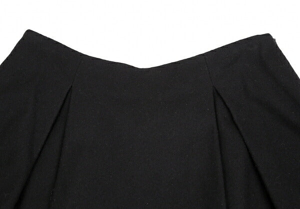 EMPORIO ARMANI Wool Felt Flower Patch Skirt Black Size 38
