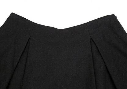 EMPORIO ARMANI Wool Felt Flower Patch Skirt Black Size 38