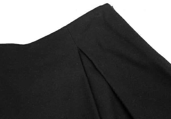 EMPORIO ARMANI Wool Felt Flower Patch Skirt Black Size 38
