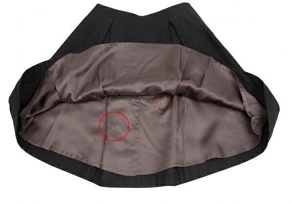 EMPORIO ARMANI Wool Felt Flower Patch Skirt Black Size 38