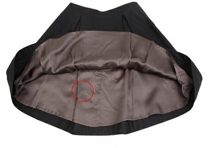 EMPORIO ARMANI Wool Felt Flower Patch Skirt Black Size 38