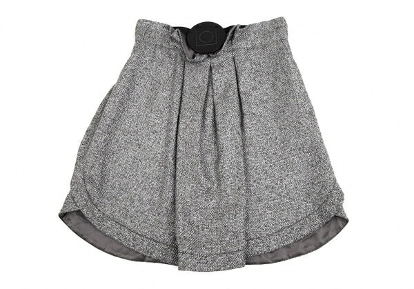 EMPORIO ARMANI Buckle Design Metallic Skirt Silver Size 42