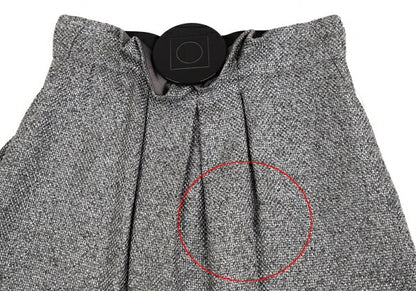 EMPORIO ARMANI Buckle Design Metallic Skirt Silver Size 42