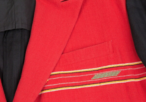 Yohji Yamamoto POUR HOMME Ethnic Red Black Jacket Size M