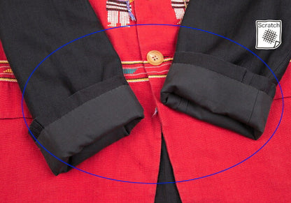 Yohji Yamamoto POUR HOMME Ethnic Red Black Jacket Size M