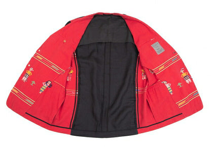 Yohji Yamamoto POUR HOMME Ethnic Red Black Jacket Size M