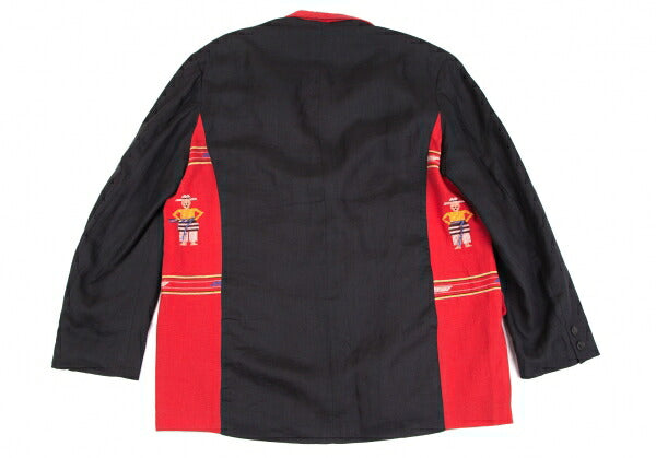 Yohji Yamamoto POUR HOMME Ethnic Red Black Jacket Size M