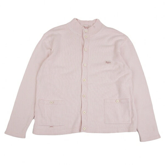 Papas Cotton Acrylic High Neck Cardigan Pink Size 48M