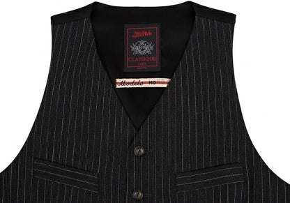 Jean Paul GAULTIER CLASSIQUE Back Gilet Charcoal Size E48