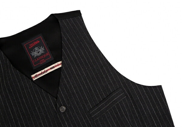 Jean Paul GAULTIER CLASSIQUE Back Gilet Charcoal Size E48