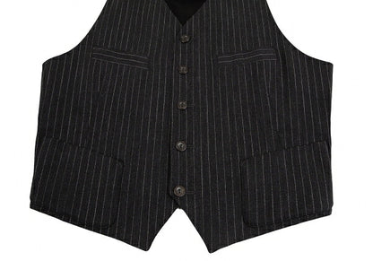 Jean Paul GAULTIER CLASSIQUE Back Gilet Charcoal Size E48